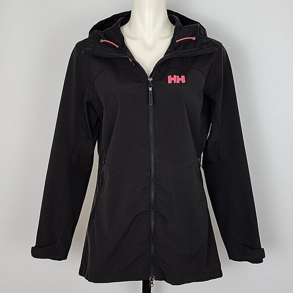 Helly Hansen Paramount Women Black Jacket Soft Shell Breathable Microfleece Sz L - Picture 1 of 16